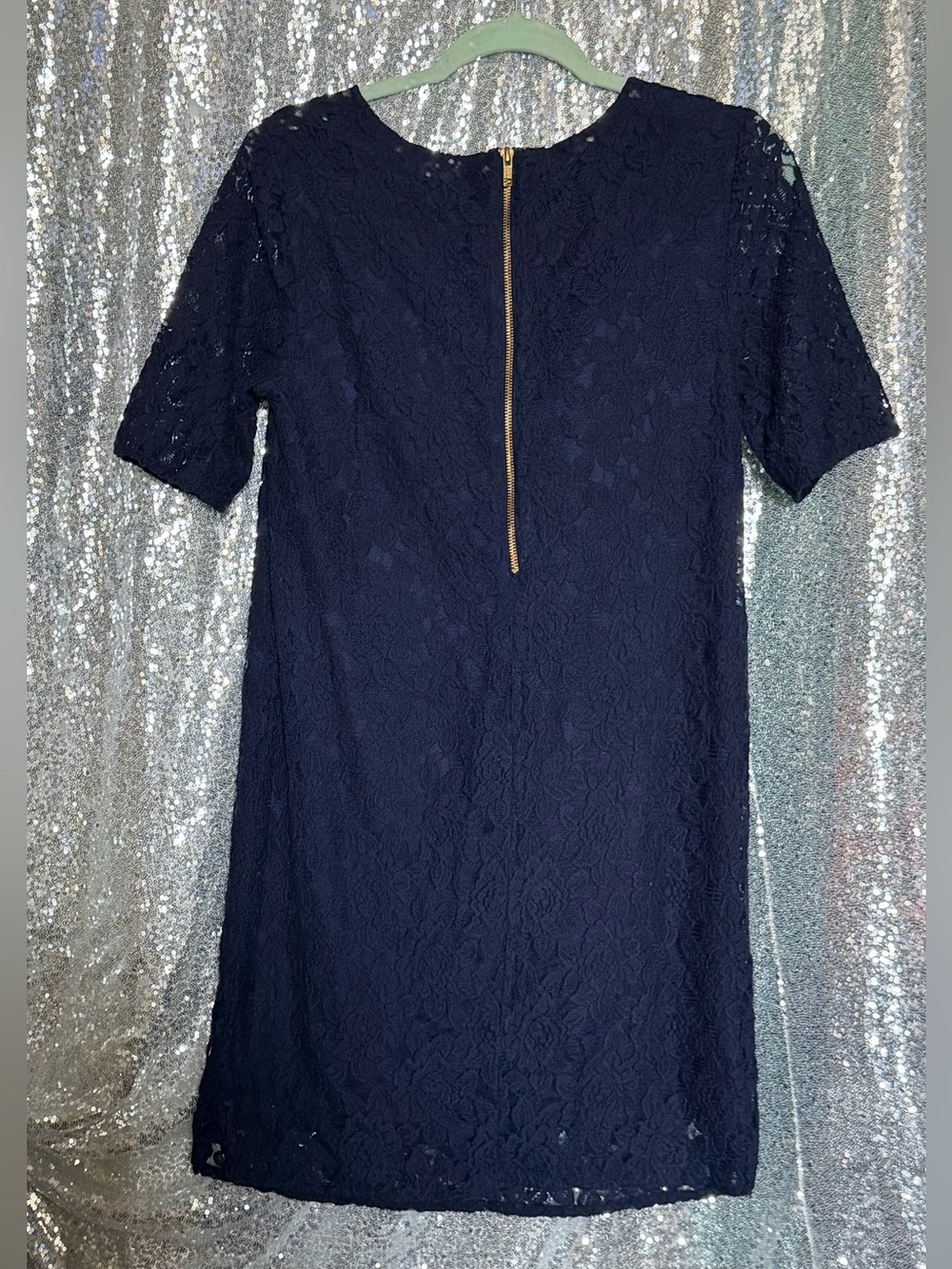 Gap Women's Navy Floral Lace Shift Dress Size 8 - Picture 9 of 14